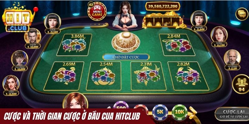 Cược và thời gian cược ở Bầu cua Hitclub