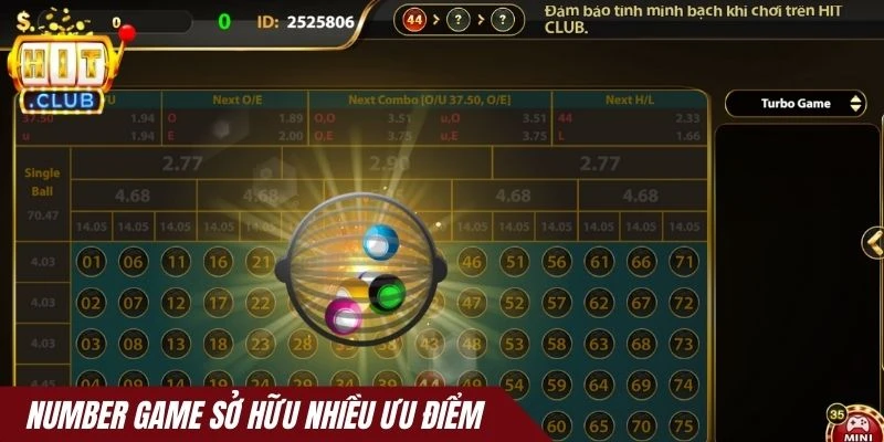 Number game Hitclub sở hữu nhiều ưu điểm